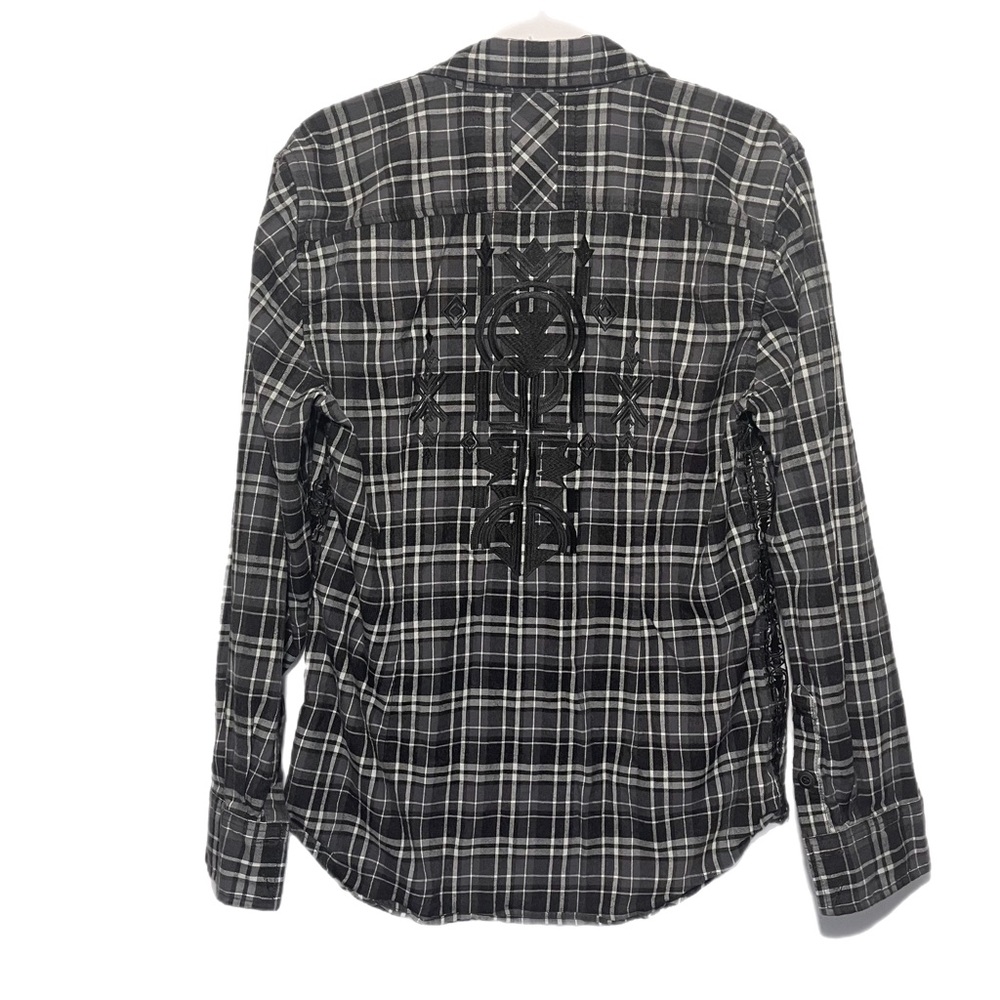 Guess Forrester Embroidered Plaid Flannel Shirt - Like New Condition - Picture 4 of 10